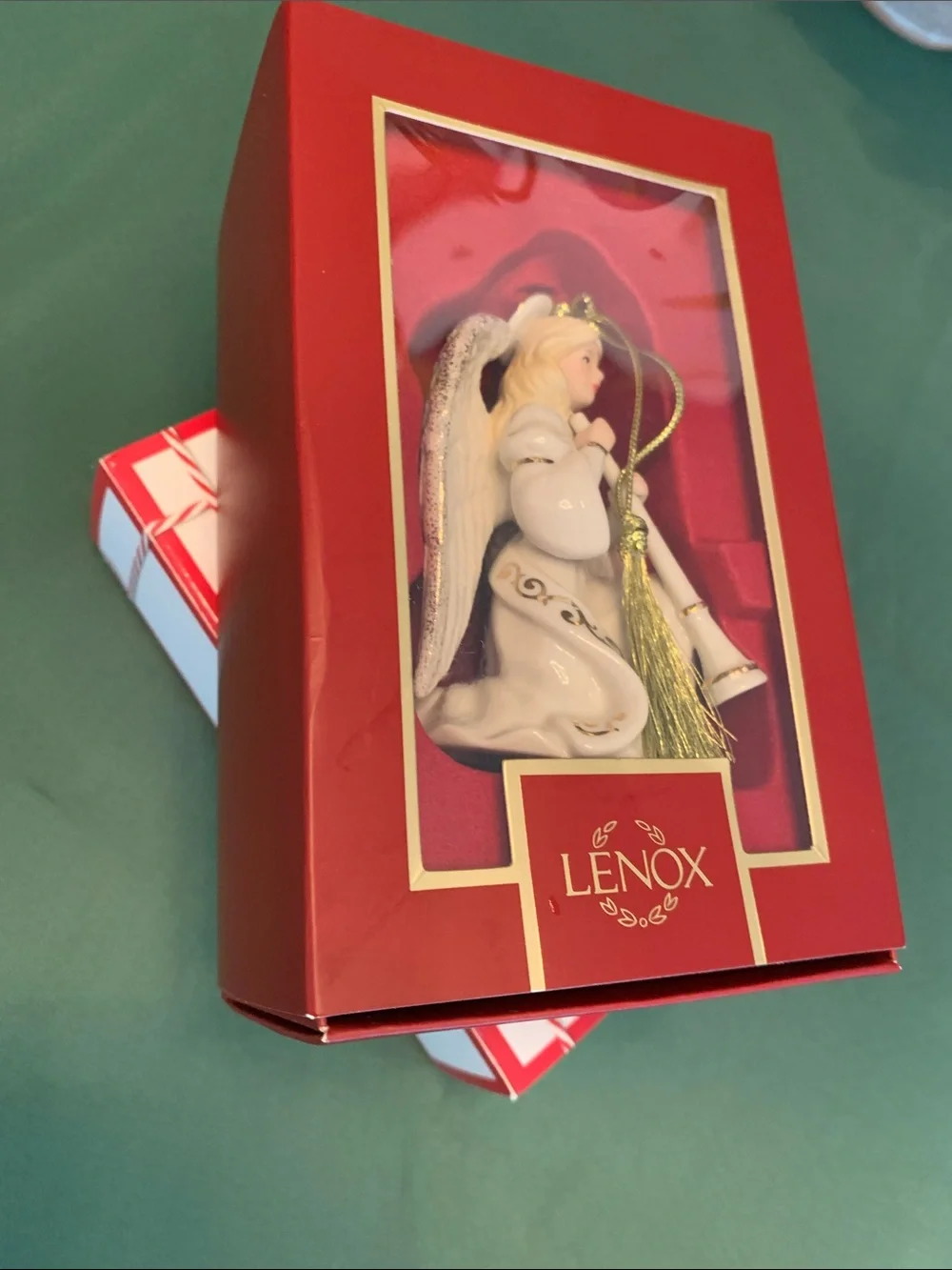 (2) Lenox Christmas Ornaments 2020 Annual Seashell Angel 2022 Heavenly Angel